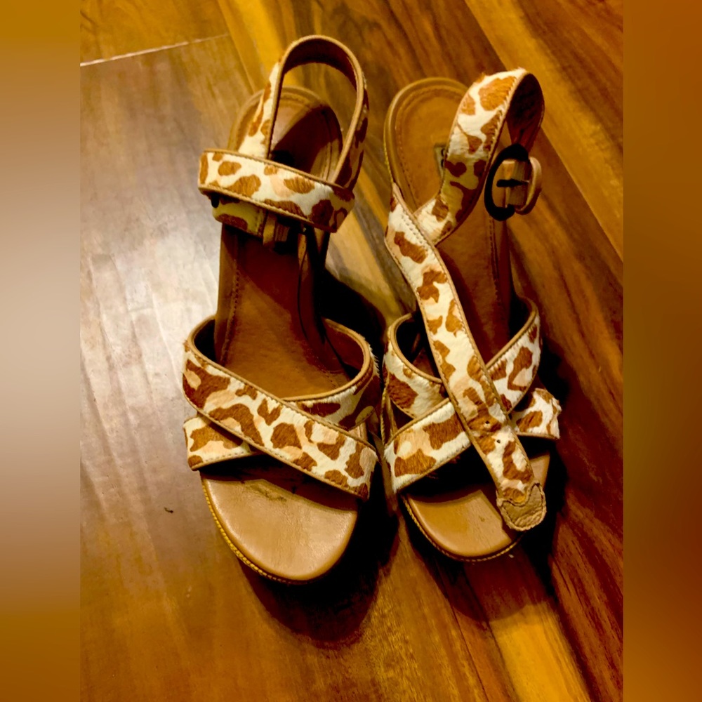 UGG brand calf print wedges